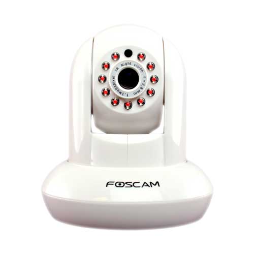 Foscam Wireless IP Pan/Tilt 1.3MP HD White Camera with Audio FC-FI9831PW